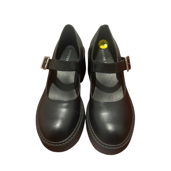 Madden Girl Thompkins Faux Leather Platform Mary Janes in Black Size 9 - Picture 1 of 10